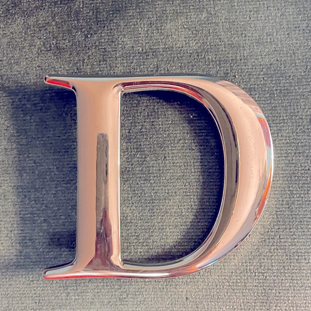 3 inch big pin letter D silver